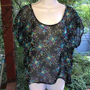 Shear flowy open back top